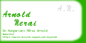 arnold merai business card